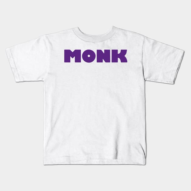 Monk Purple Kids T-Shirt by Every Hornets Boxscore